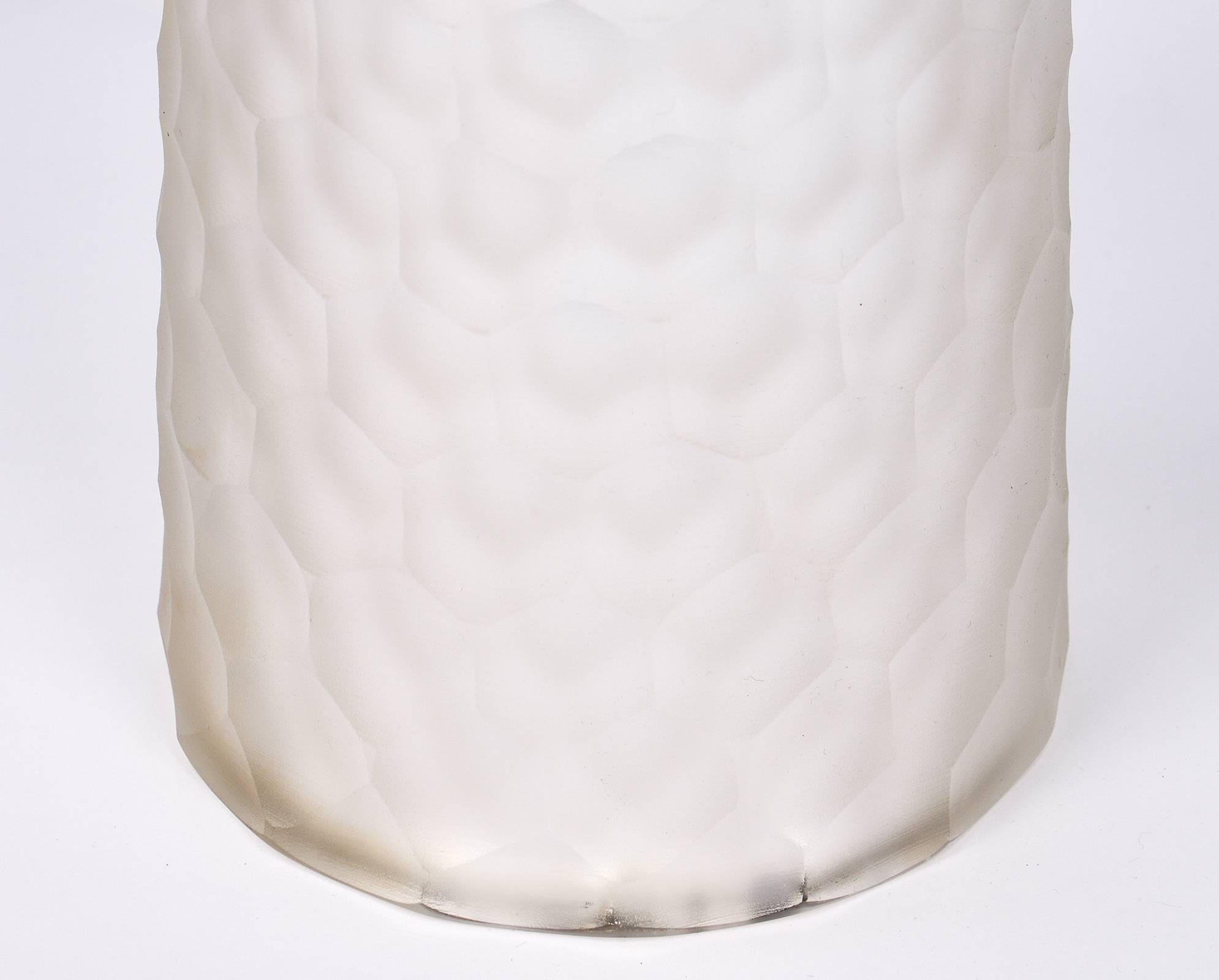 Pair of Mirrored Murano Glass “Battute” Lamps For Sale 2