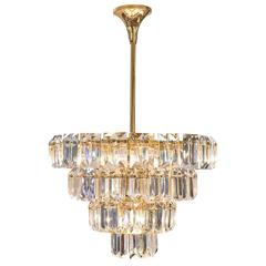German Kinkeldey Vintage Crystal Chandelier