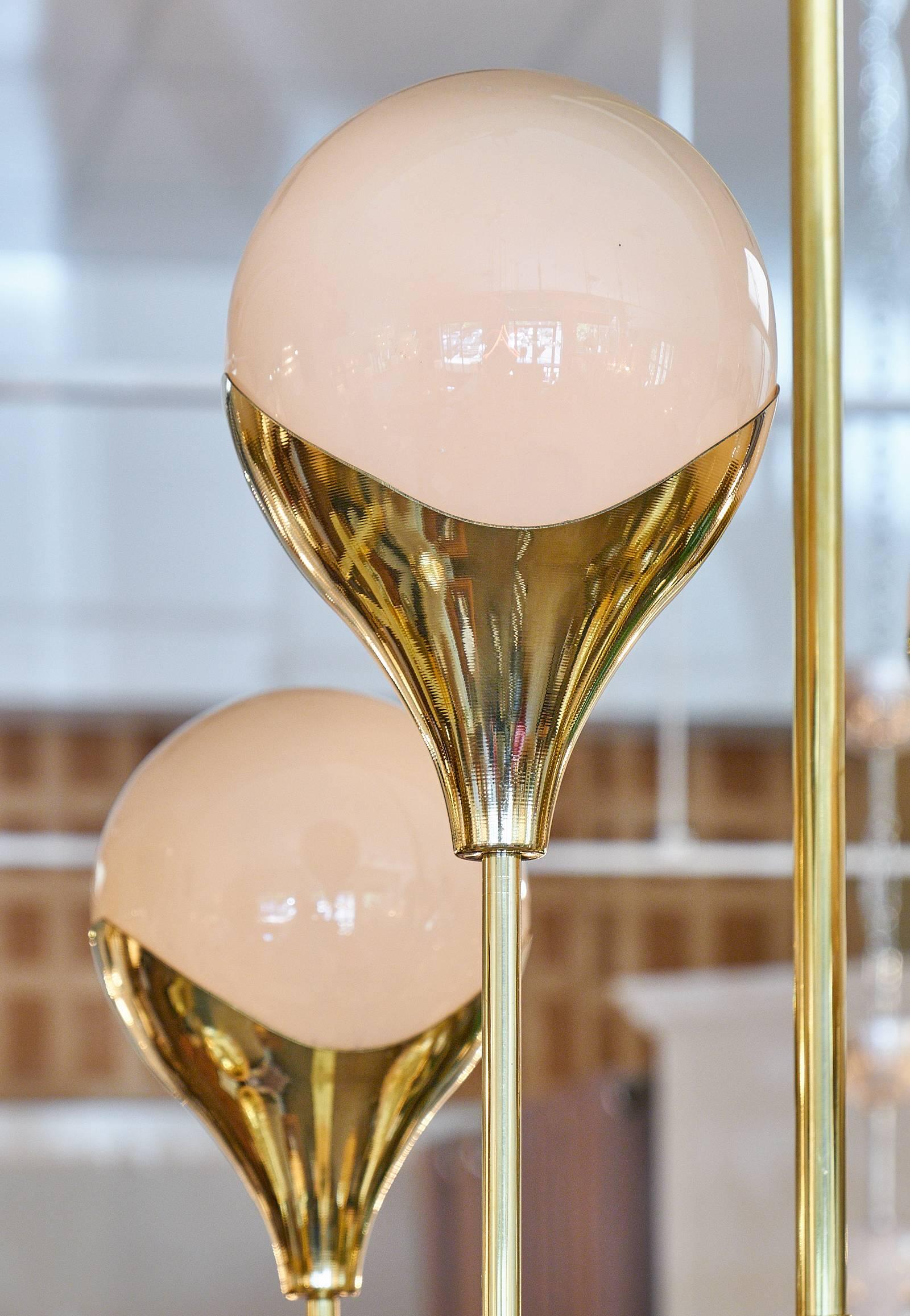 Italian “Grigio Perla” Murano Glass Sphere Chandelier