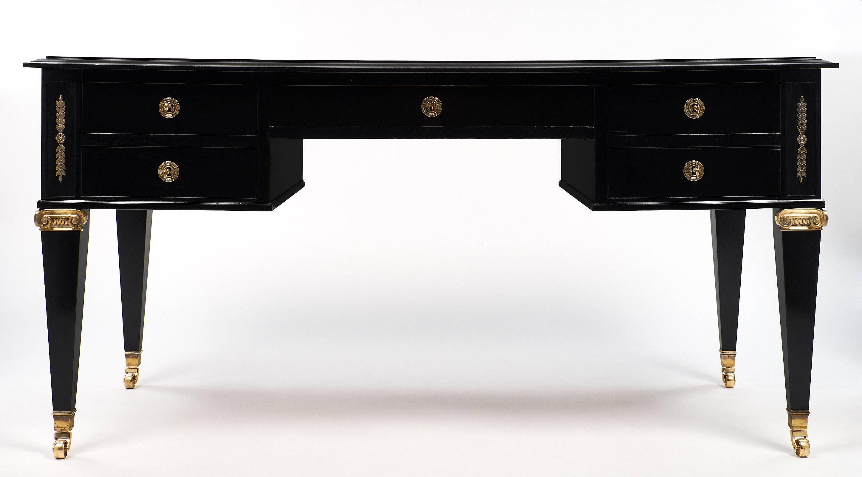 Ebonized Antique French Directoire Style Desk In Excellent Condition In Austin, TX