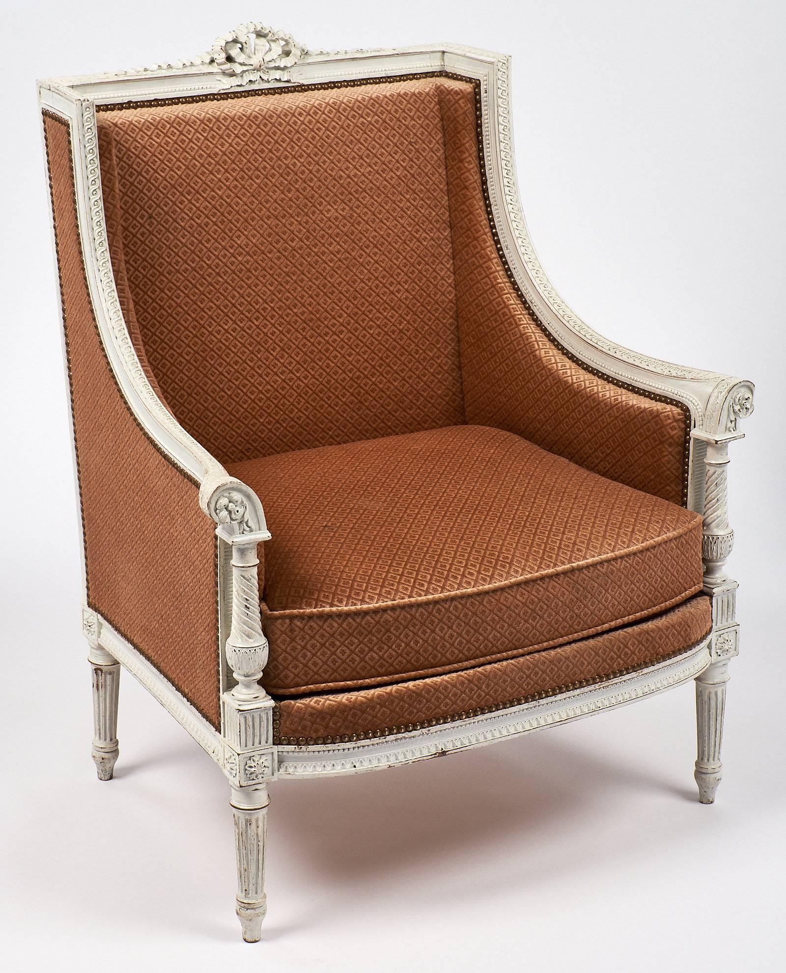 Early 20th Century Louis XVI Style French Antique Bergère