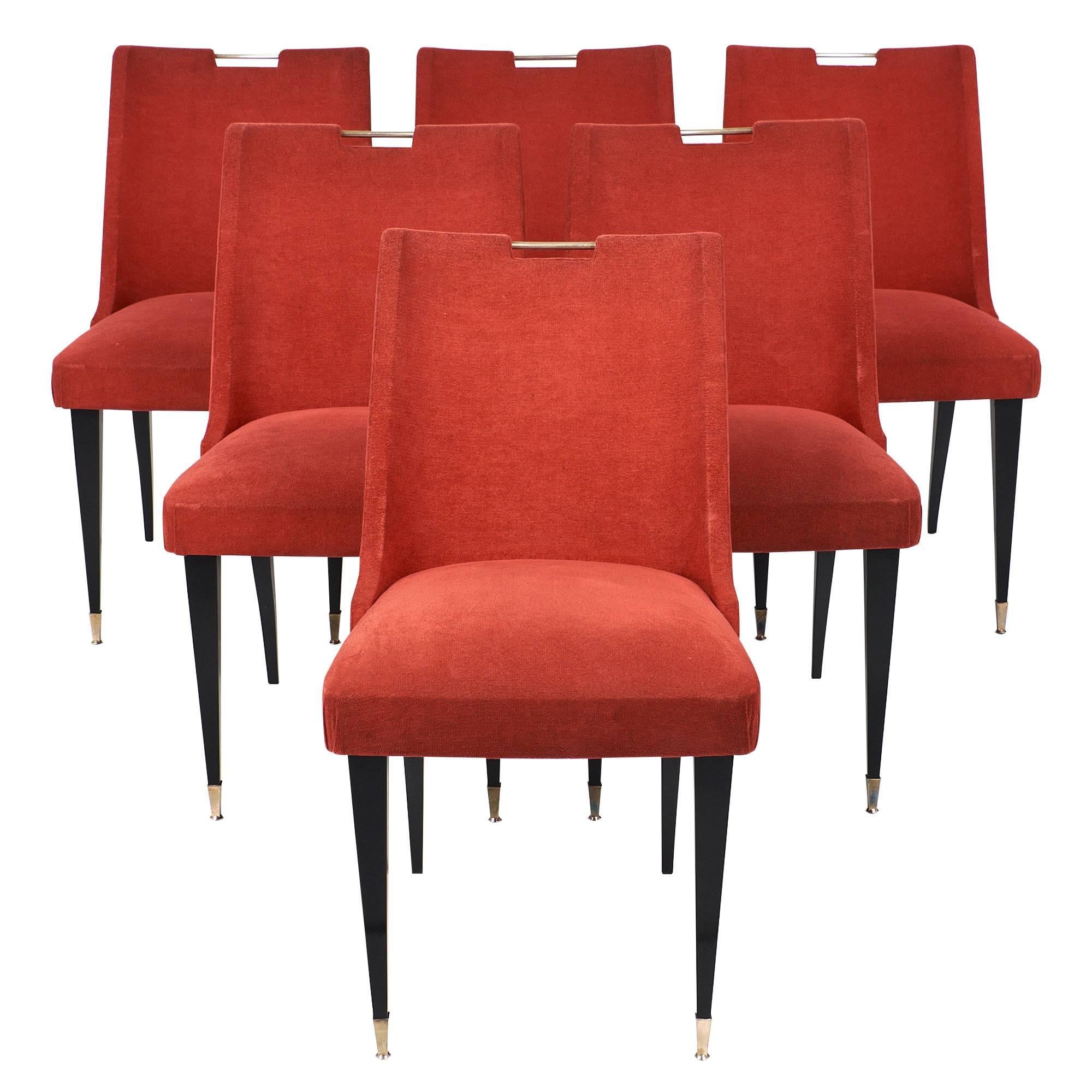 Set of Six Mid-Century French Vintage Barrel Chairs