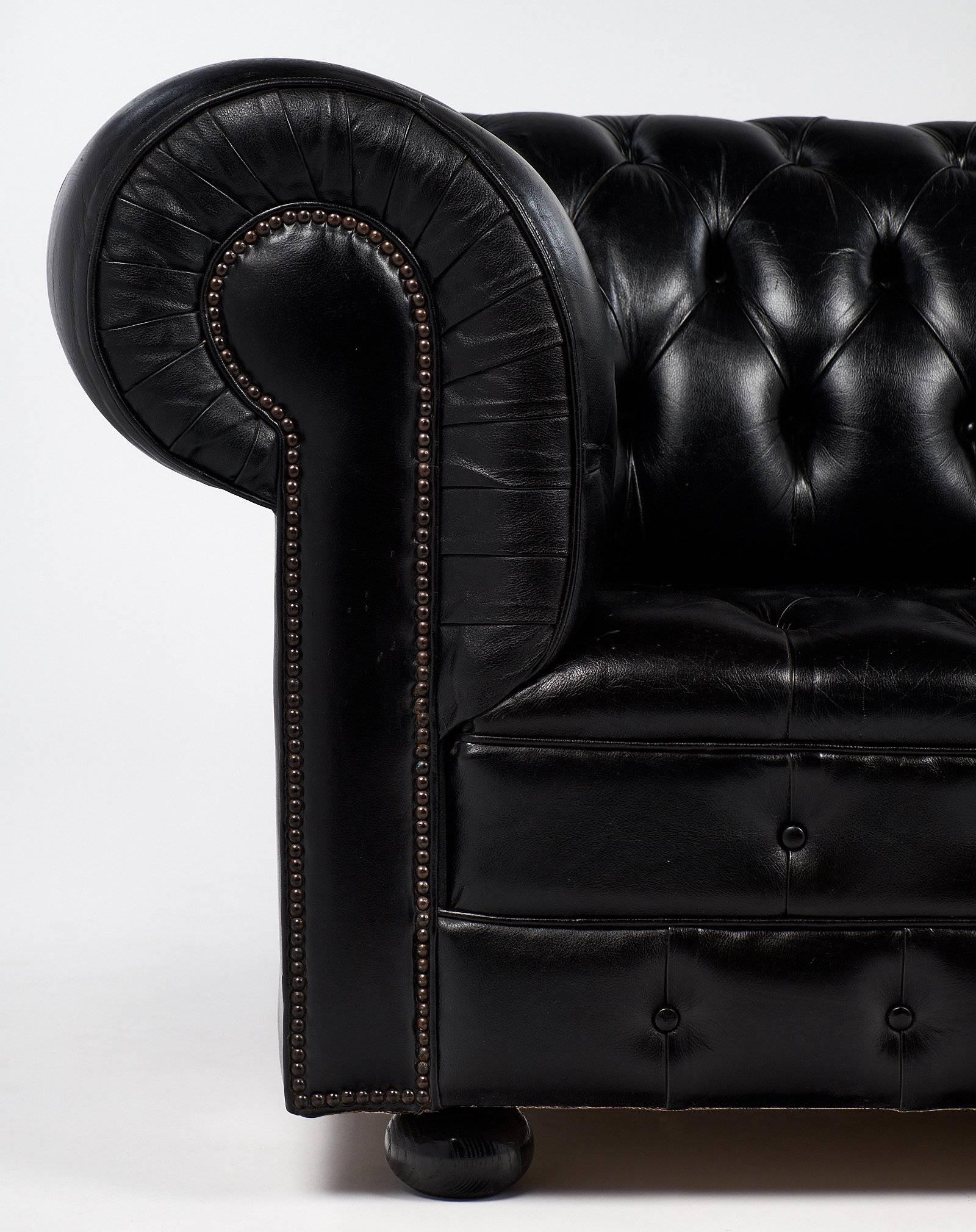 black chesterfield couch