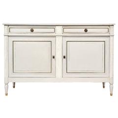 Louis XVI Style Antique Painted French Buffet