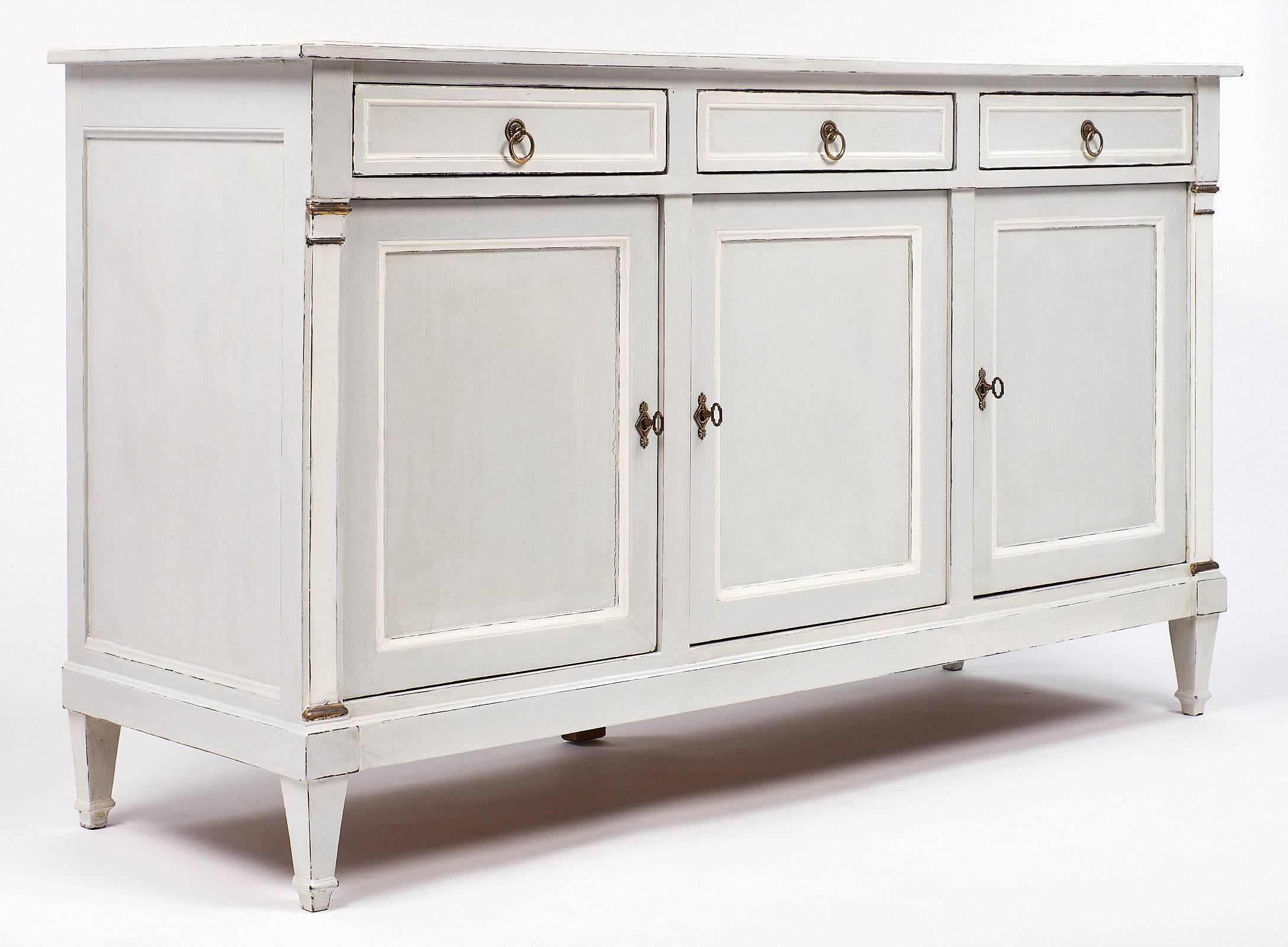 Painted Directoire Style French Buffet In Excellent Condition In Austin, TX