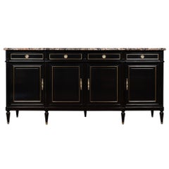 Brêche Marble Topped Louis XVI Style Grand Buffet
