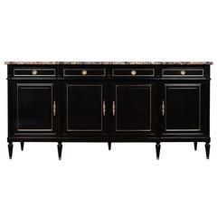 Brêche Marble Topped Louis XVI Style Grand Buffet 6