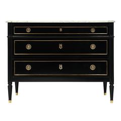 Carrara Topped Louis XVI Style Antique French Chest