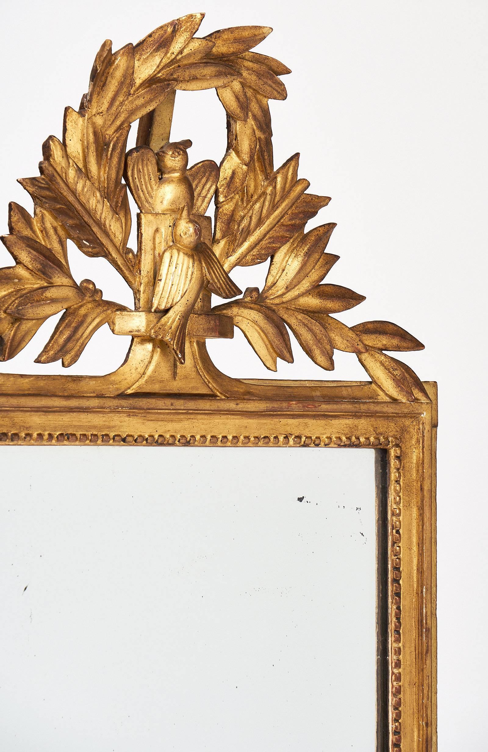 Louis XVI Style French Antique Mirror In Excellent Condition In Austin, TX