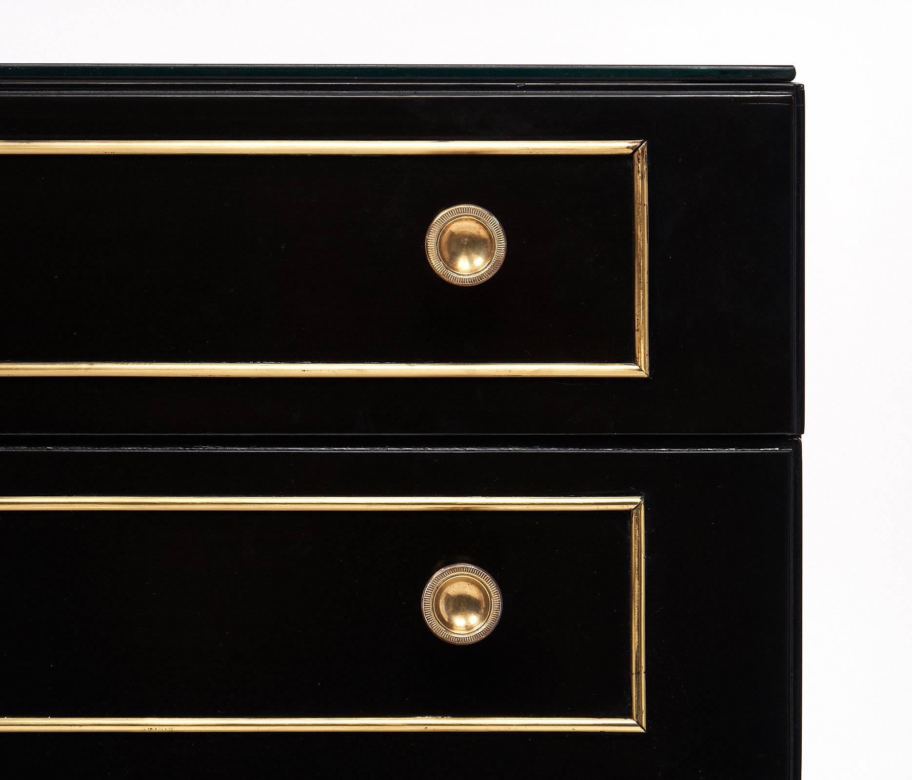 Brass Jacques Adnet Style Mid-Century Modern French Chest