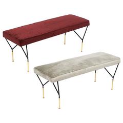 Attributed to Carlo di Carli Mid-Century Italian Benches 1