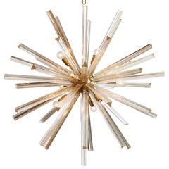 Gold Italian Murano Glass Sputnik Chandelier