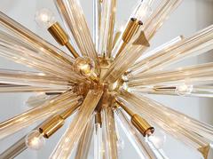 Gold Italian Murano Glass Sputnik Chandelier