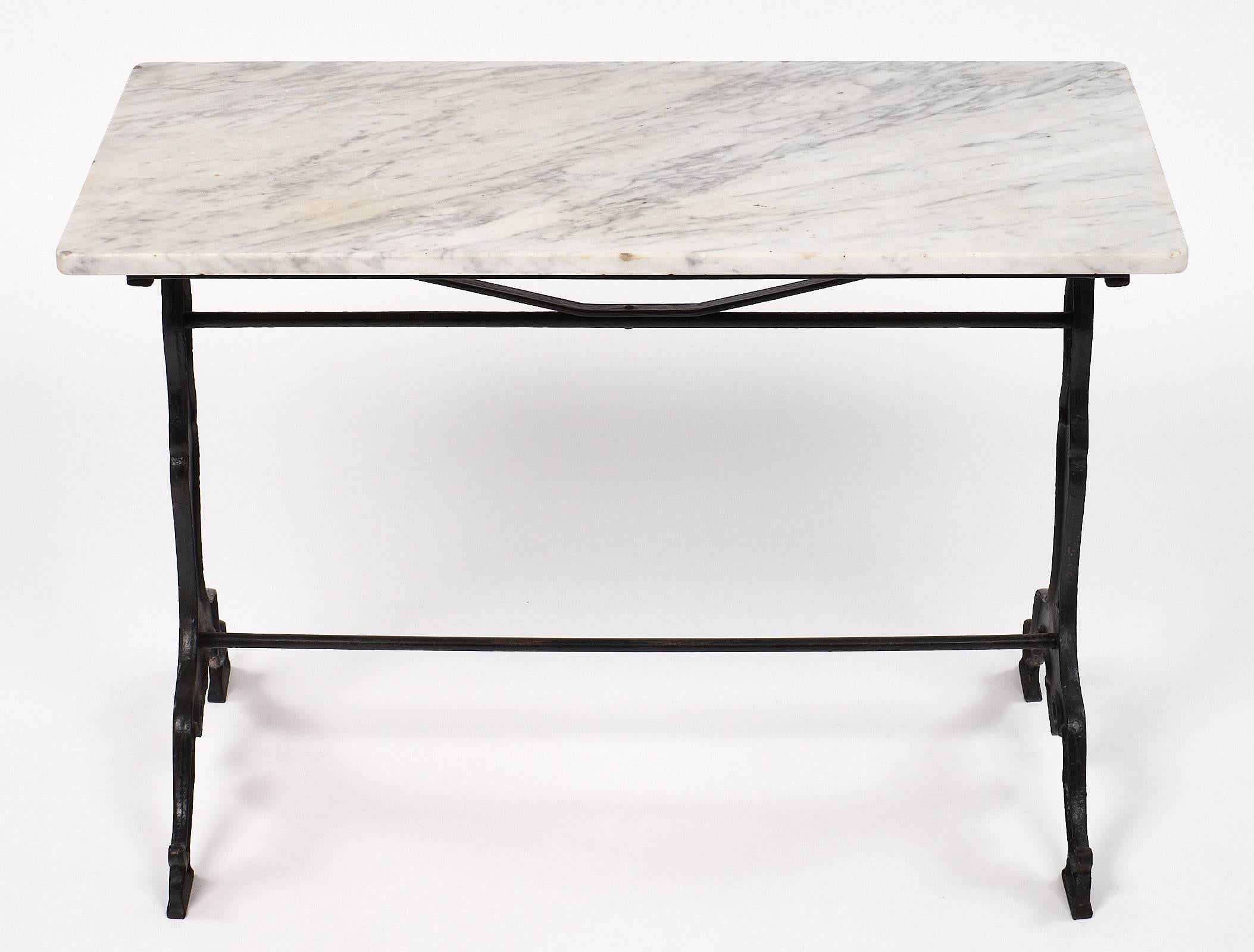 Art Deco French Antique Marble Bistro Table