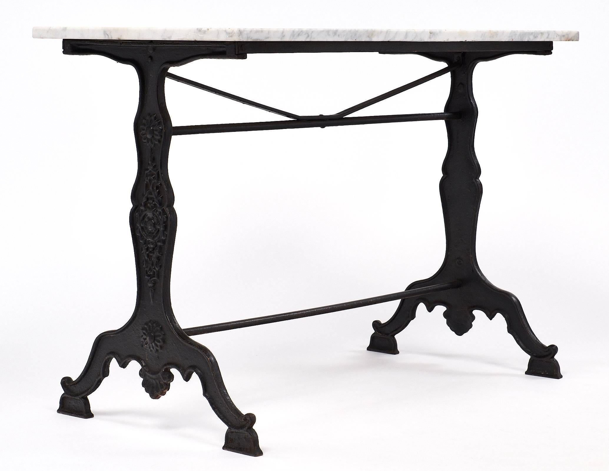 French Antique Marble Bistro Table 2