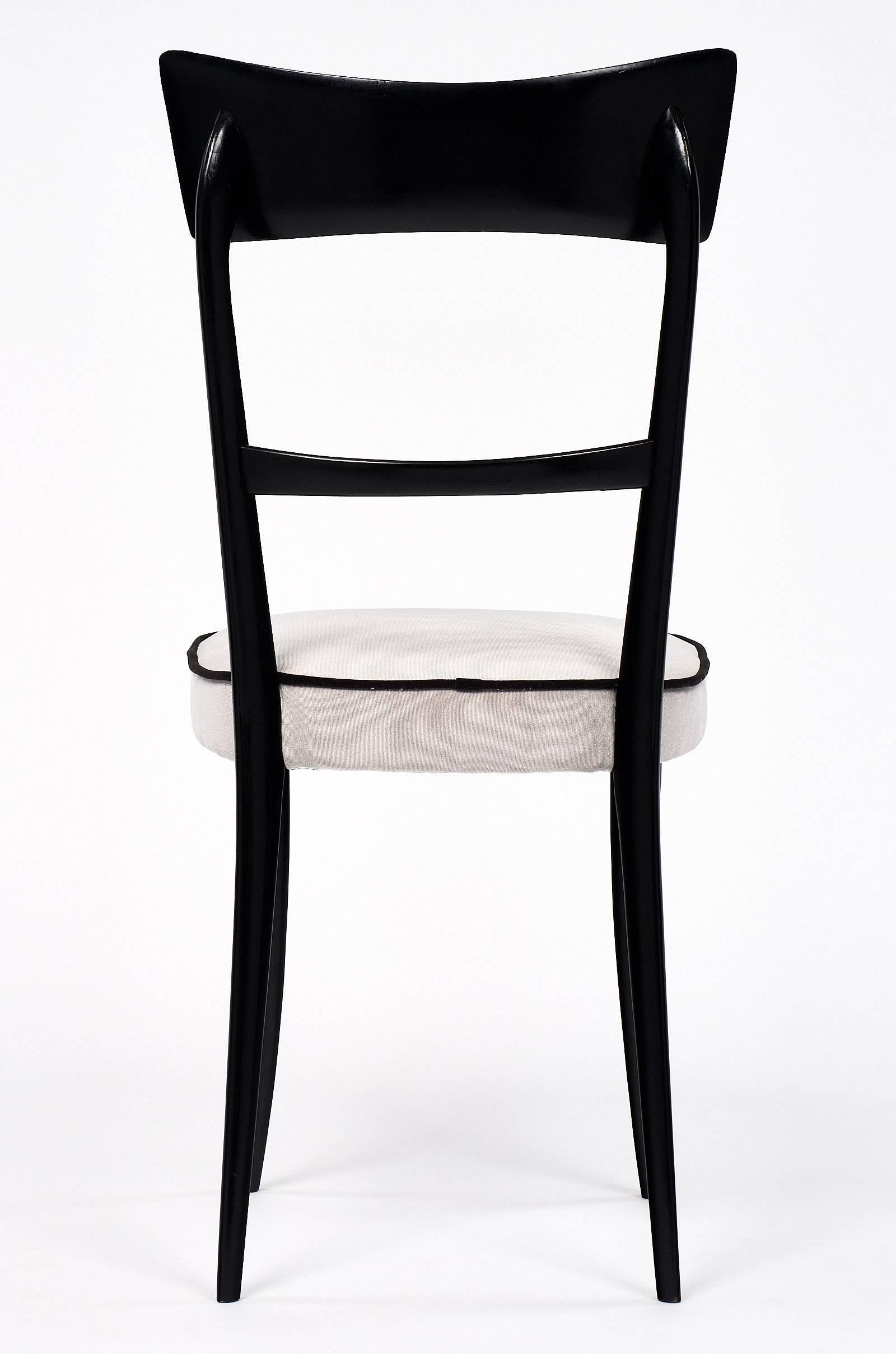 Paolo Buffa Style Italian Modernist Dining Chairs 4