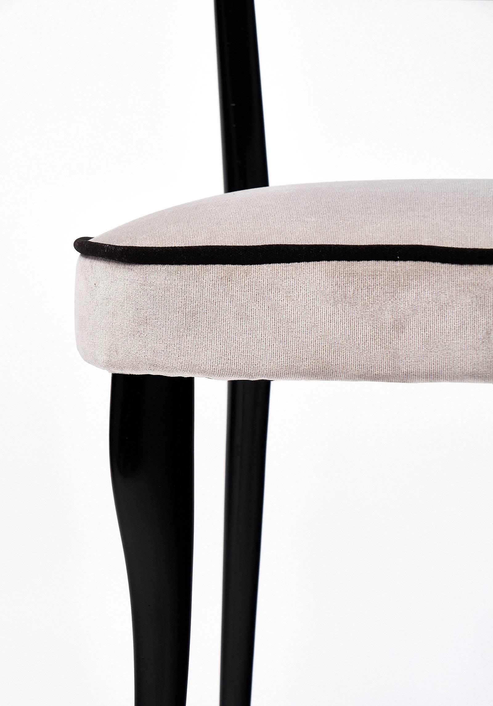 Paolo Buffa Style Italian Modernist Dining Chairs 1