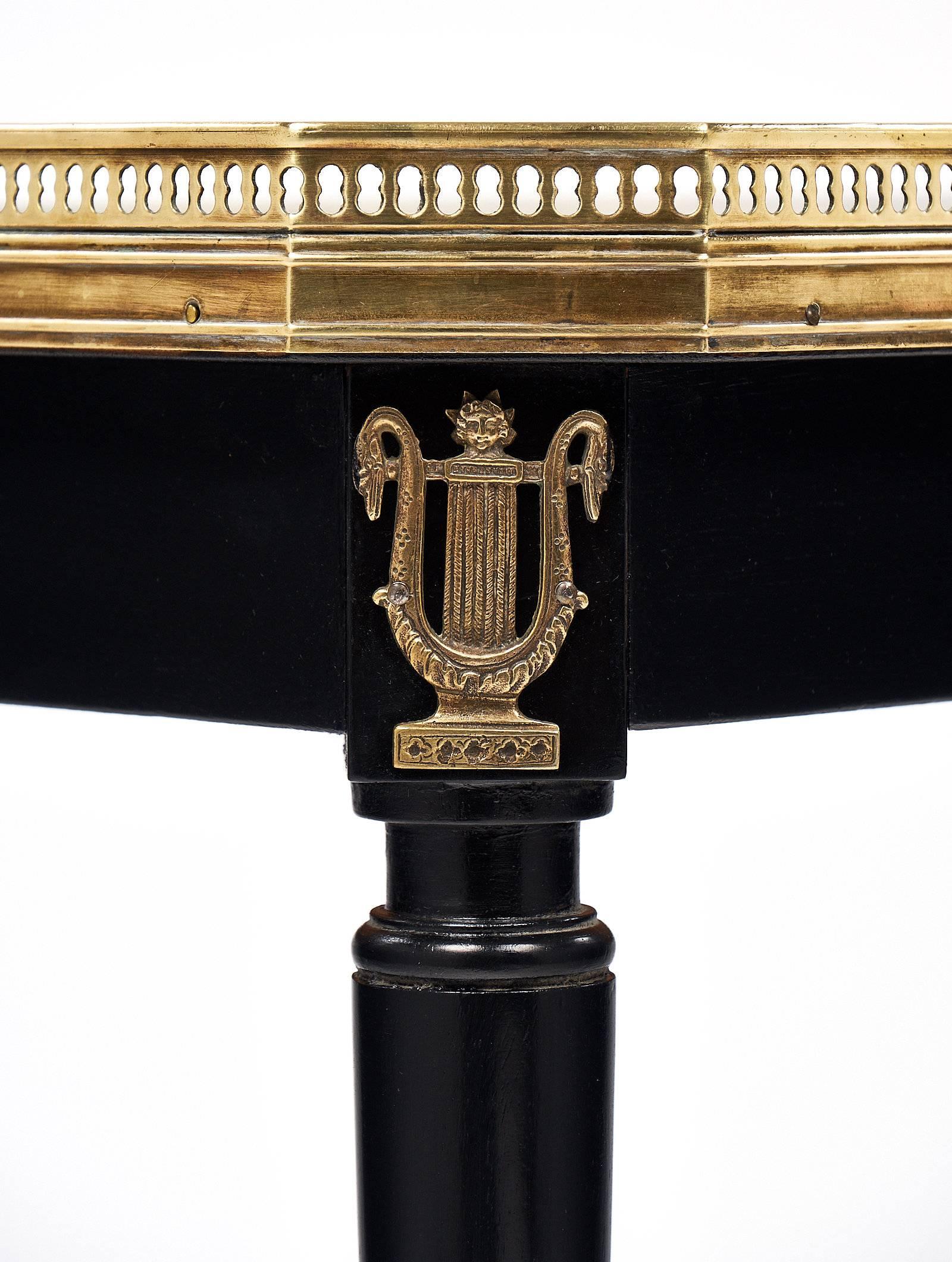 Bronze Sainte Anne Marble Topped Louis XVI Style Coffee Table