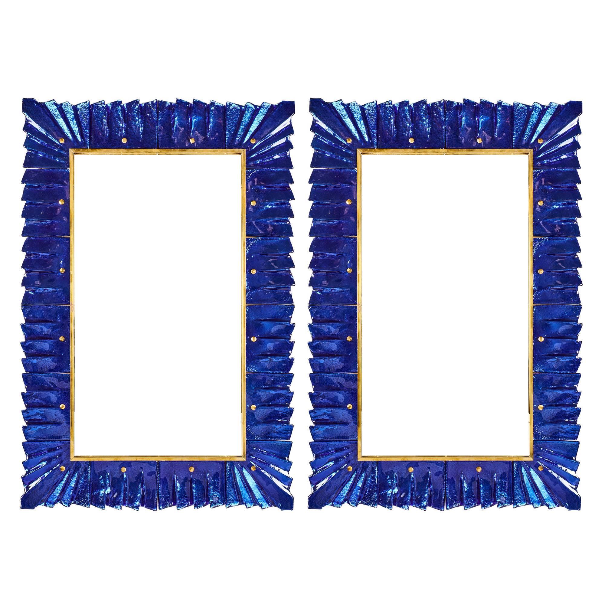 Murano Glass Cobalt Blue Mirror