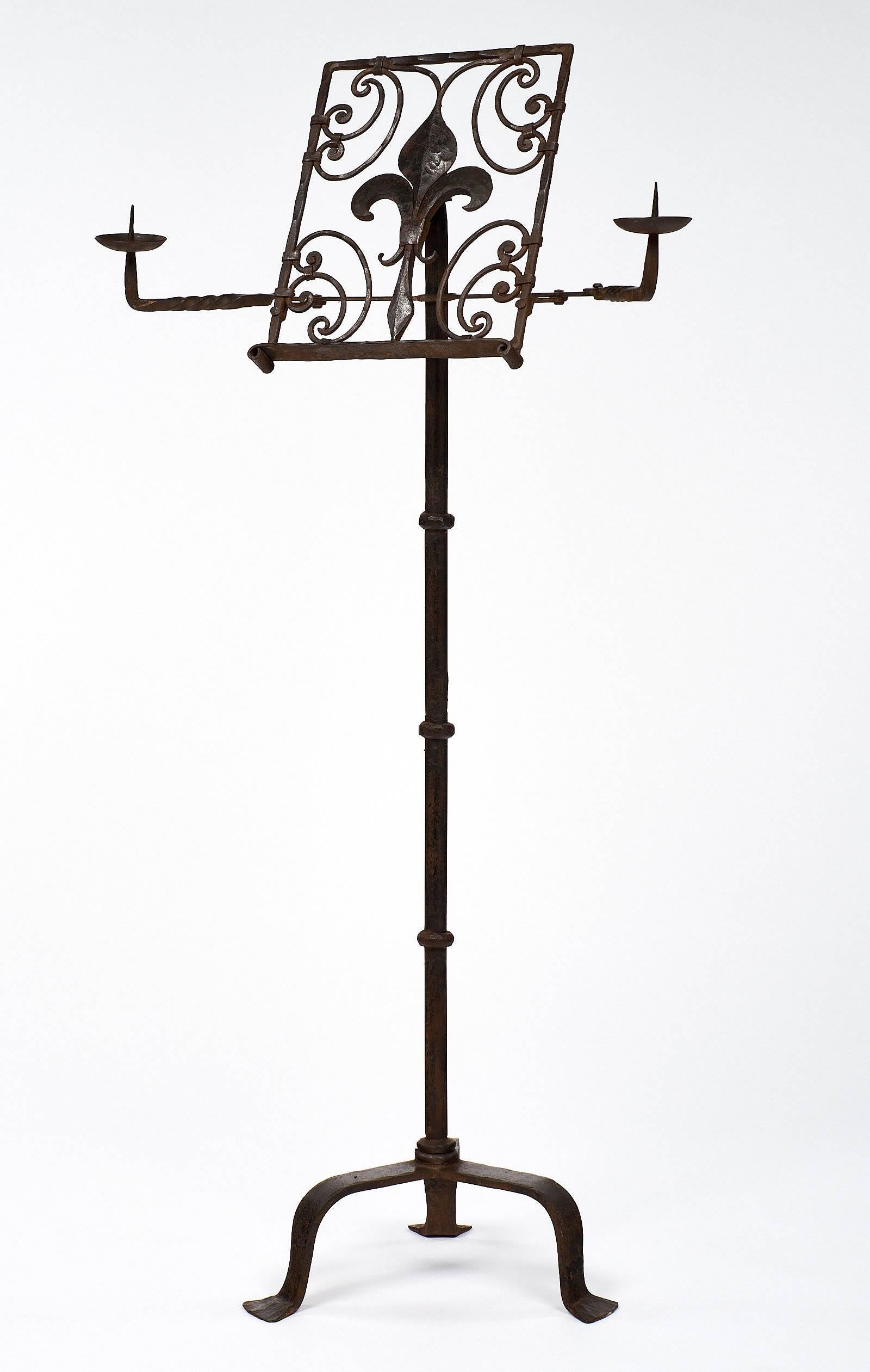 Renaissance French “Fleur de Lys” Antique Iron Lectern