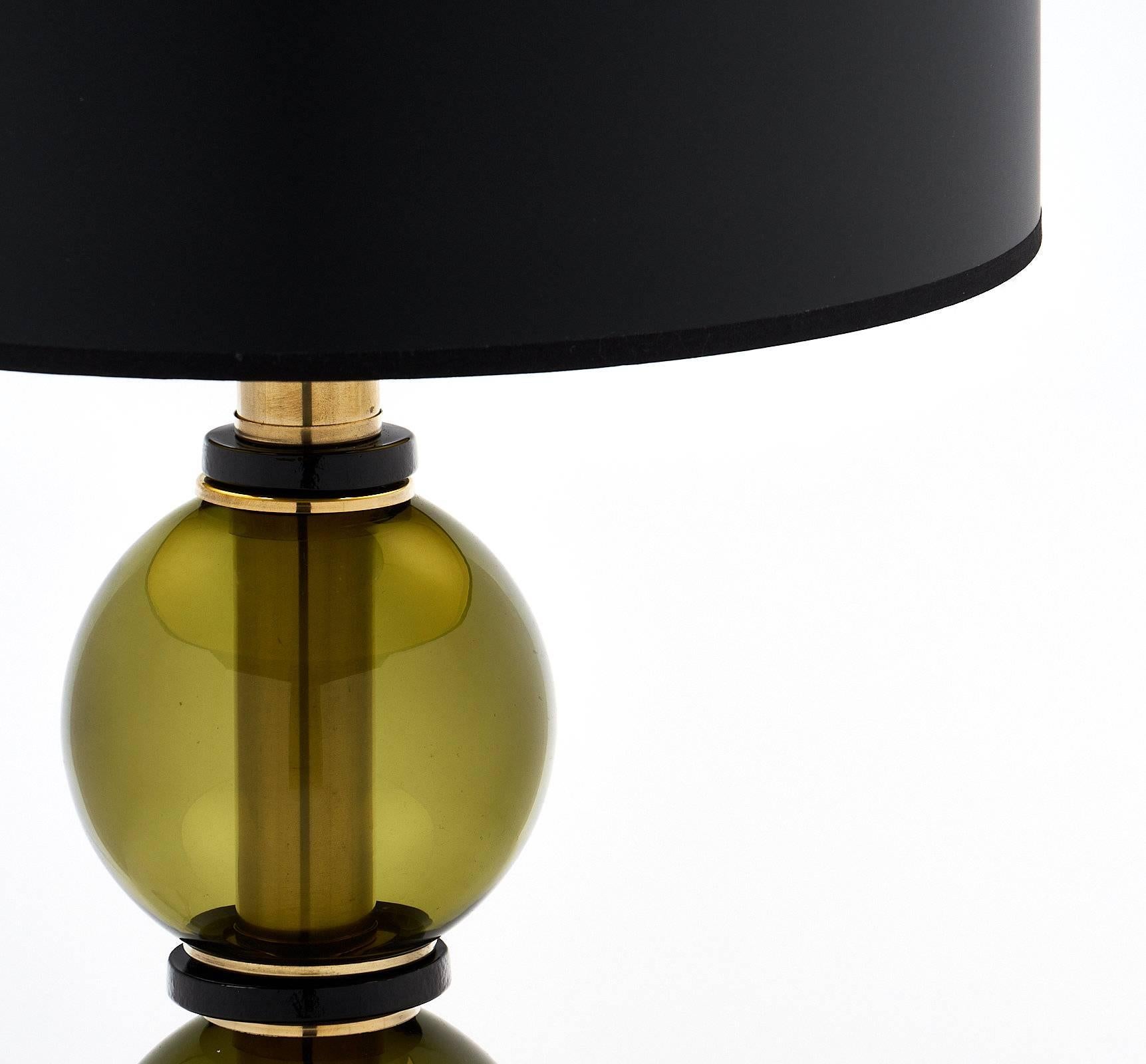Modern Green Italian Murano Glass Lamps