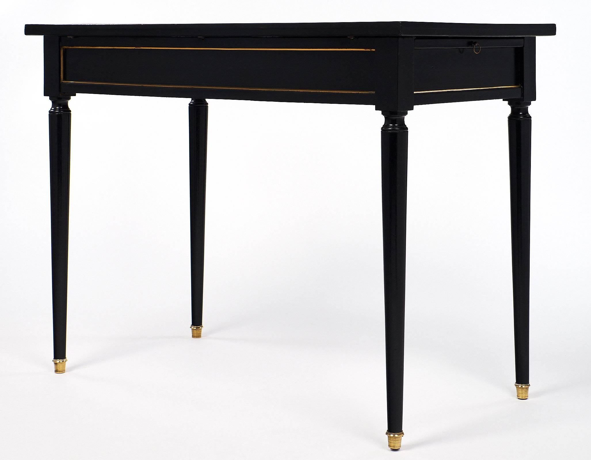 Louis XVI Style French Antique Ebonized Desk 4