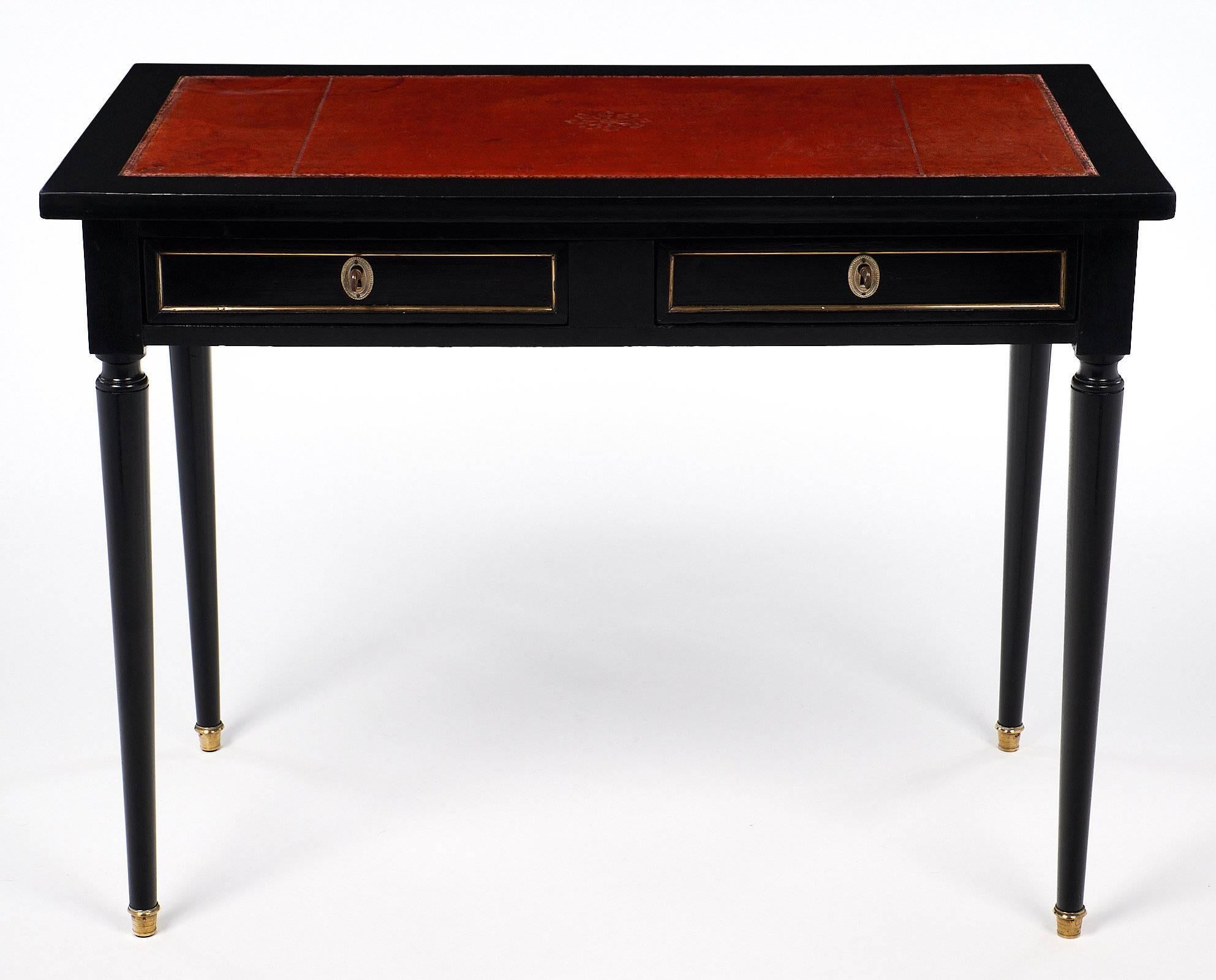 Early 20th Century Louis XVI Style French Antique Ebonized Desk