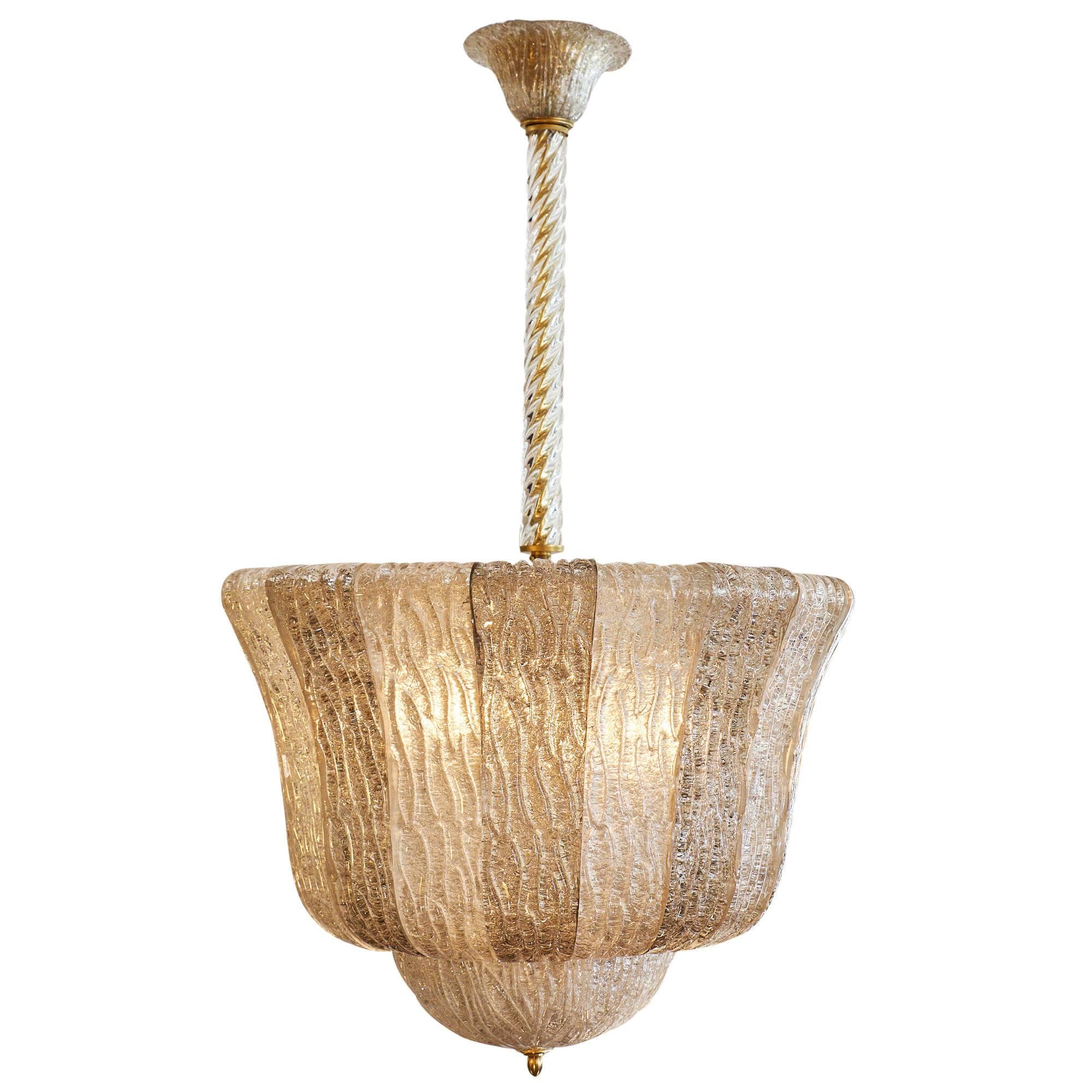 Lámpara de cristal de Murano Barovier