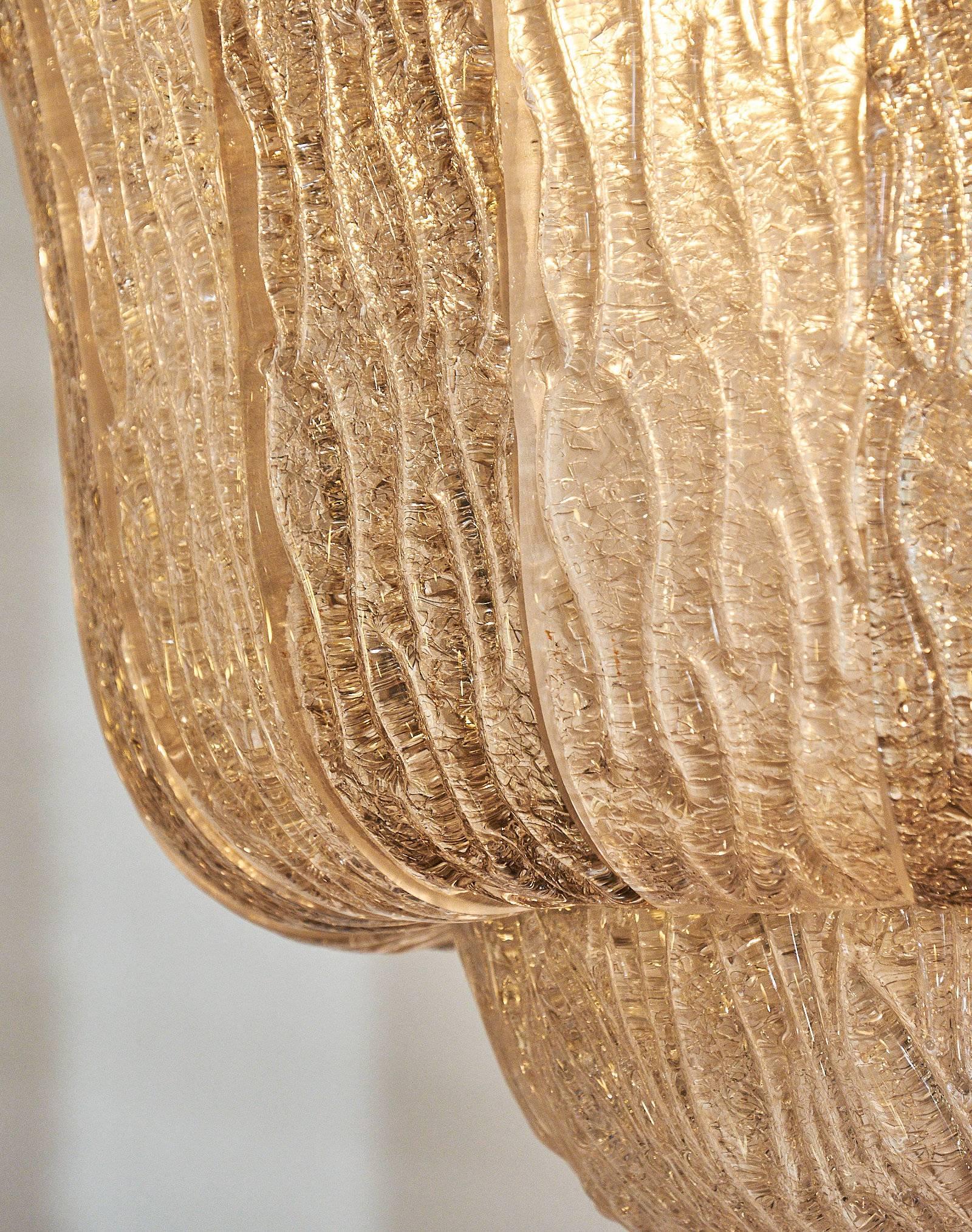 XXIe siècle et contemporain Lustre à cloches en verre de Murano Barovier en vente