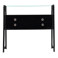 Mid-Century French Vintage Ebonized Buffet 12