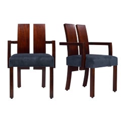 Vintage Hélène Clemmer Heidsieck Beech Wood Armchairs