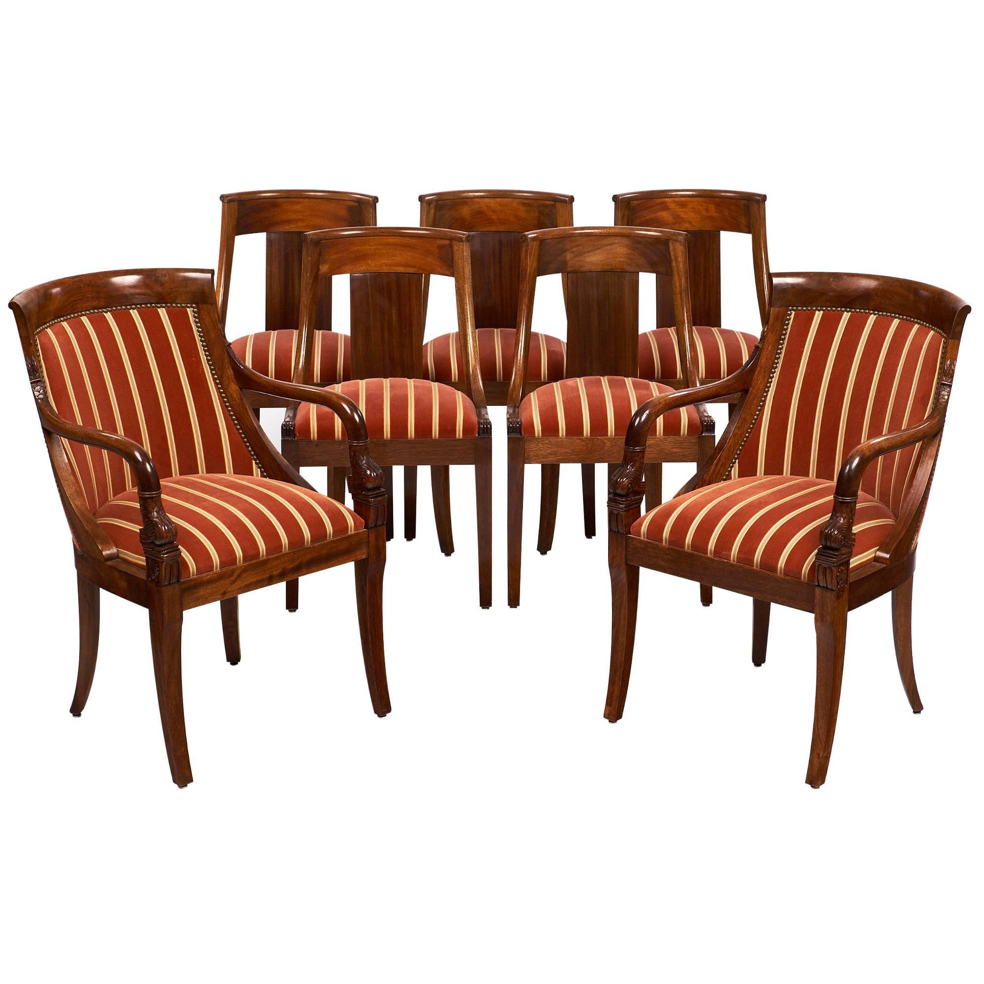 French Antique Empire Style Chairs