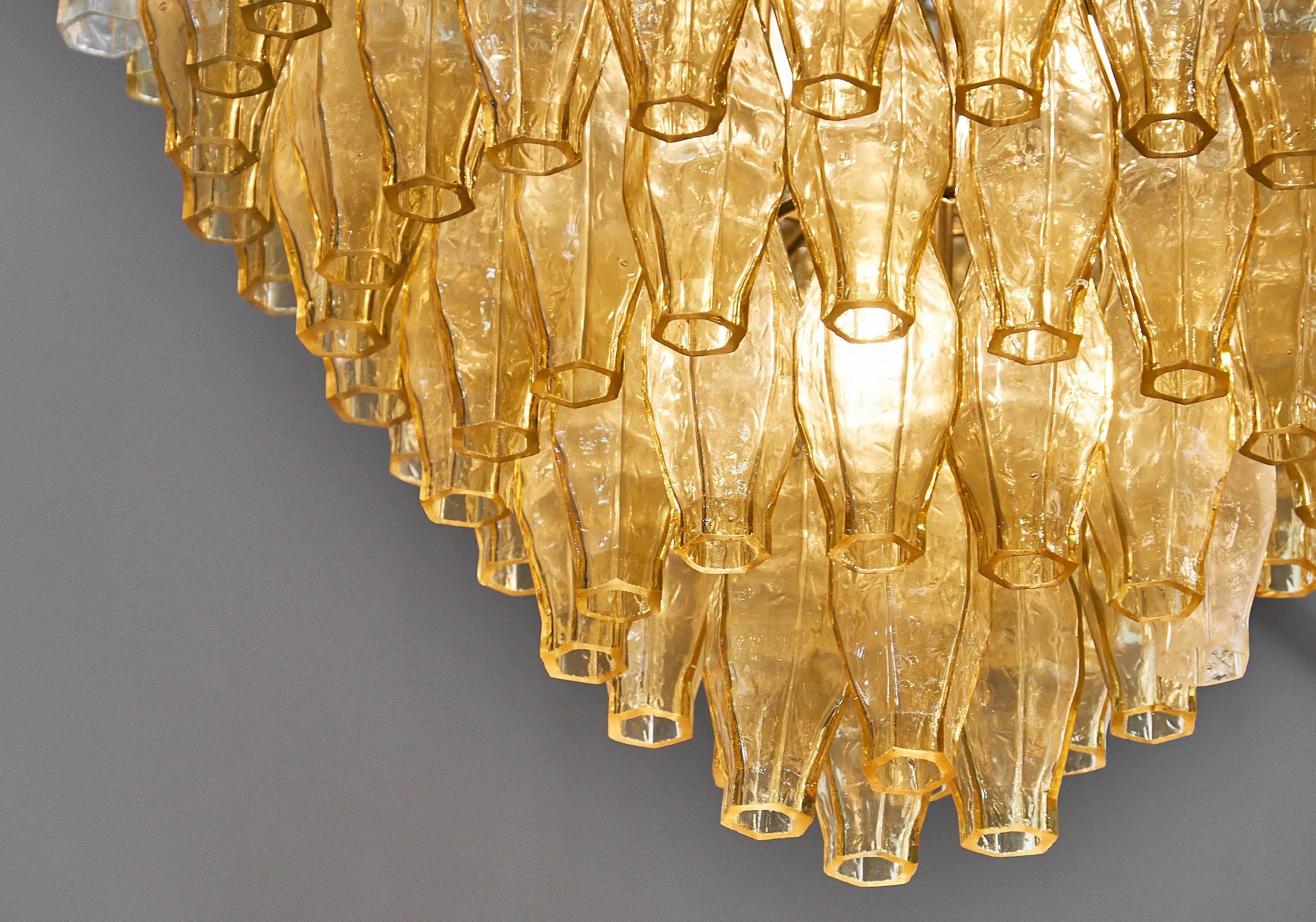 Murano Glass Vintage Chandelier in the Style of Venini 1