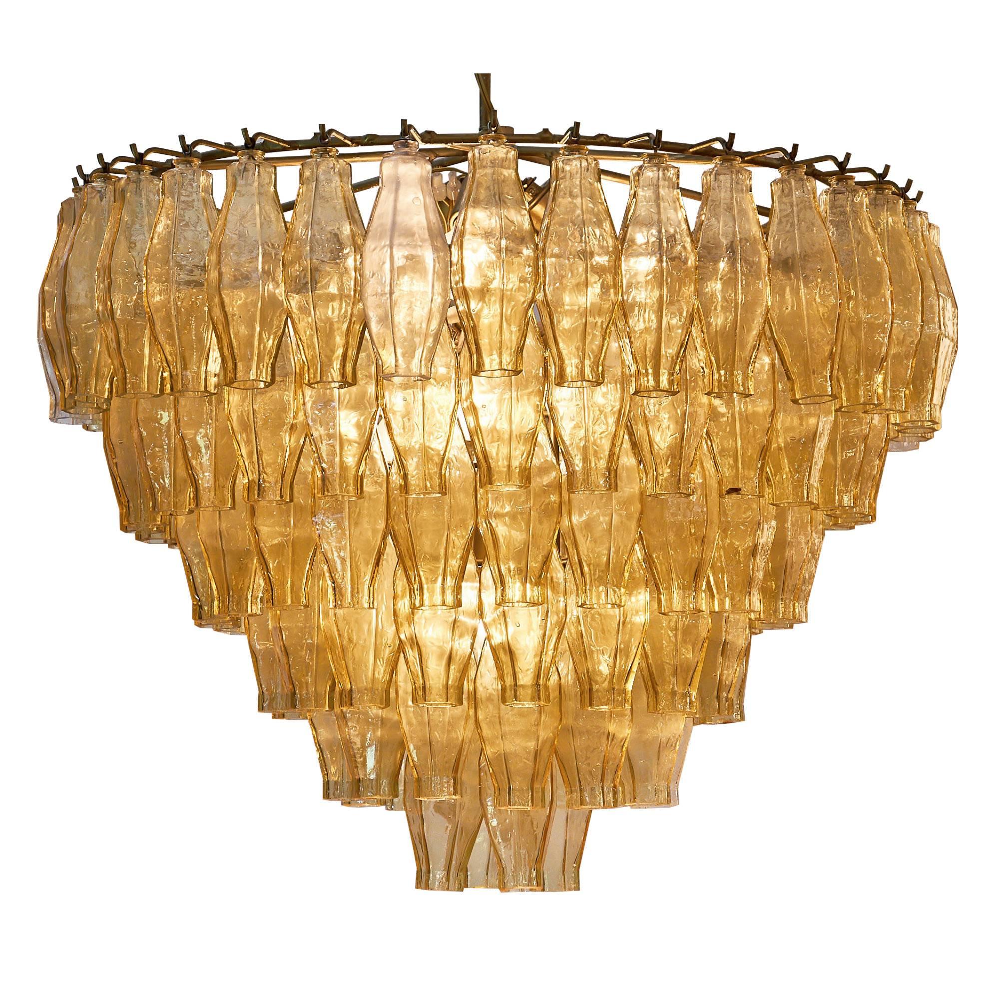 Murano Glass Vintage Chandelier in the Style of Venini