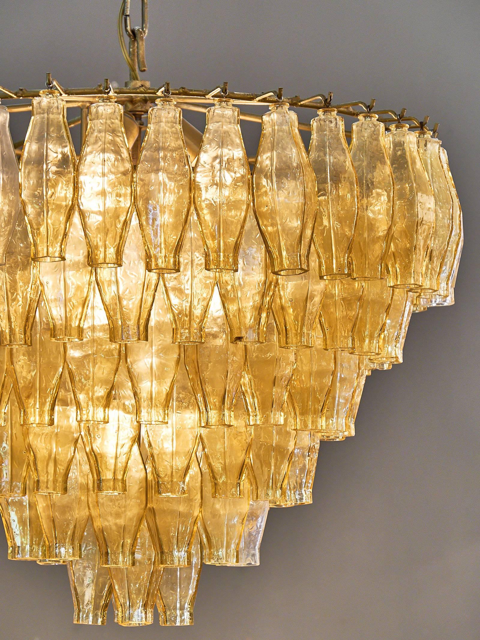 Mid-20th Century Murano Glass Vintage Chandelier in the Style of Venini