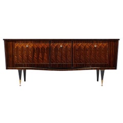 French Mid-Century Modern Vintage Macassar Buffet