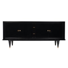 Art Deco Ebonized Vintage Buffet in the Style of Dominique