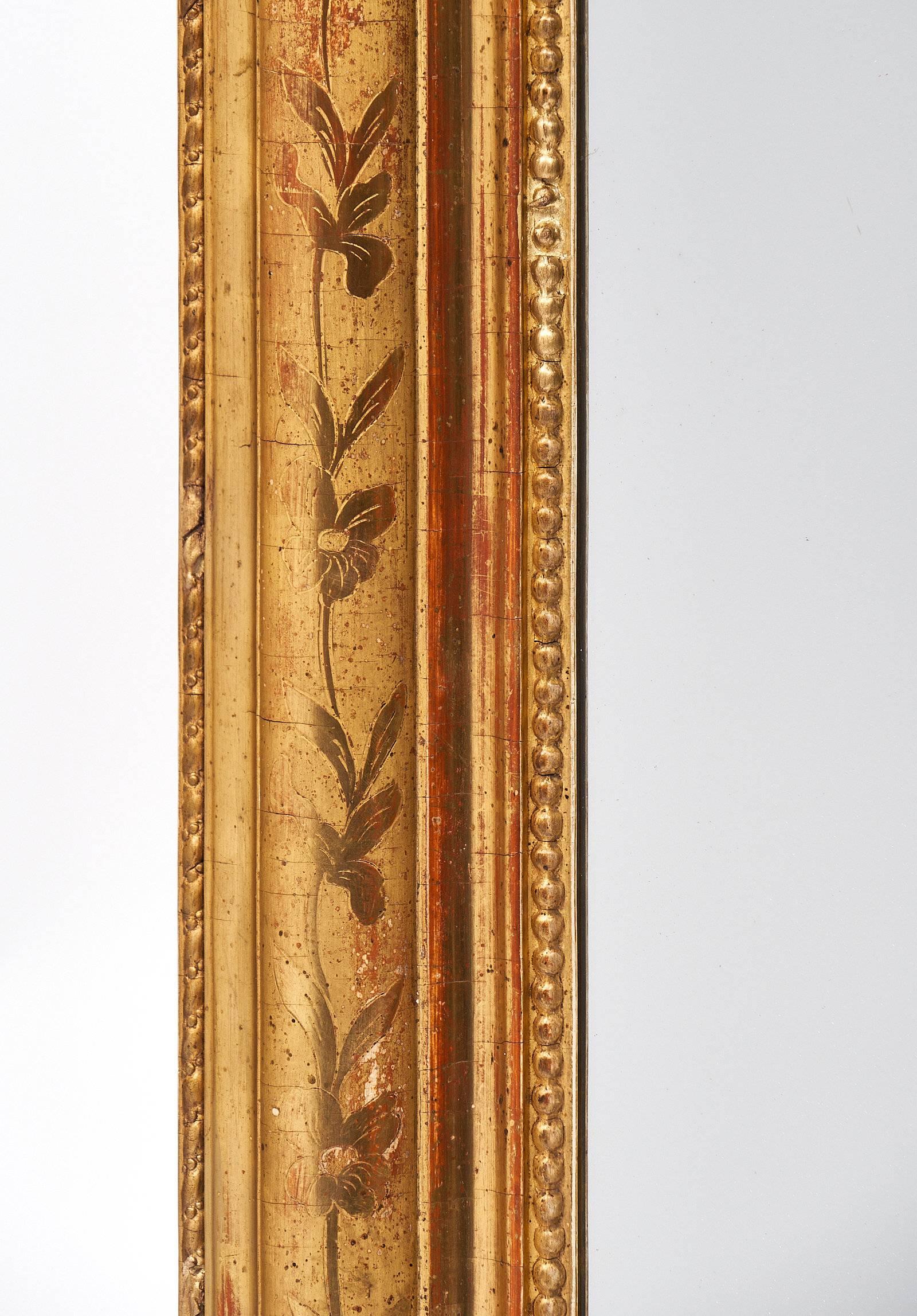   Louis Philippe French Antique Gold Leaf Mirror 3