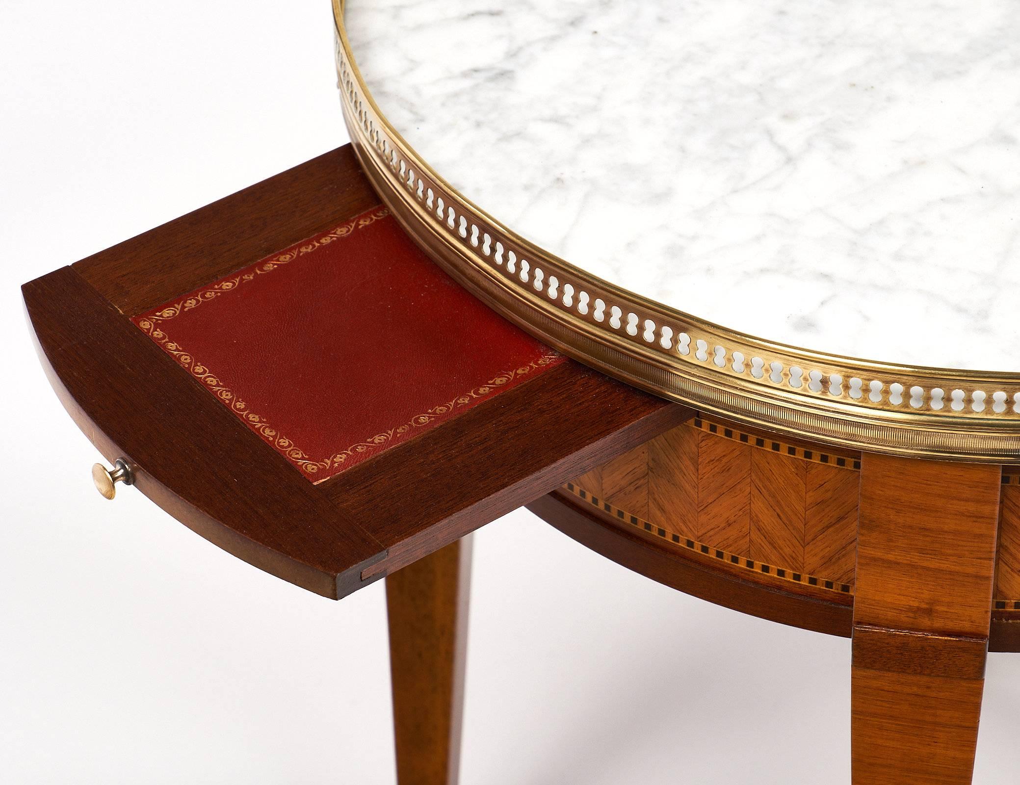 Louis XVI Style Vintage Rosewood Bouillotte Table 1
