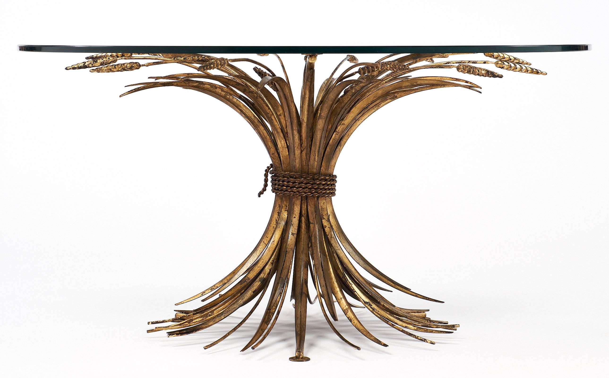 Brass ‘Sheaf of Wheat’ Vintage Coco Chanel Coffee Table