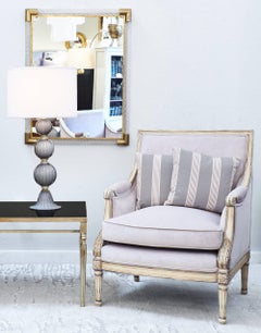 Vintage Brass and Black Glass French Coffee Table
