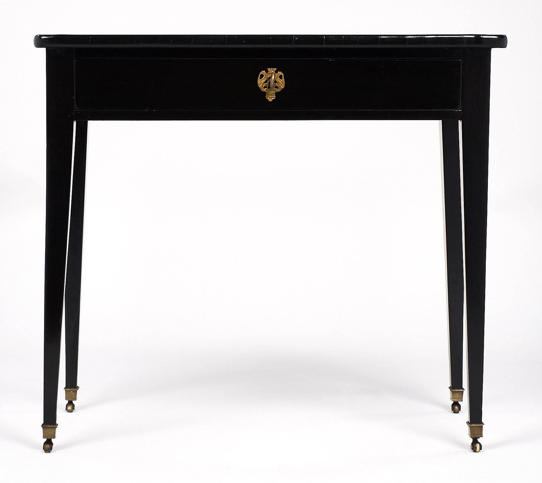 Ebonized Louis XVI Style French Antique Writing Table or Console