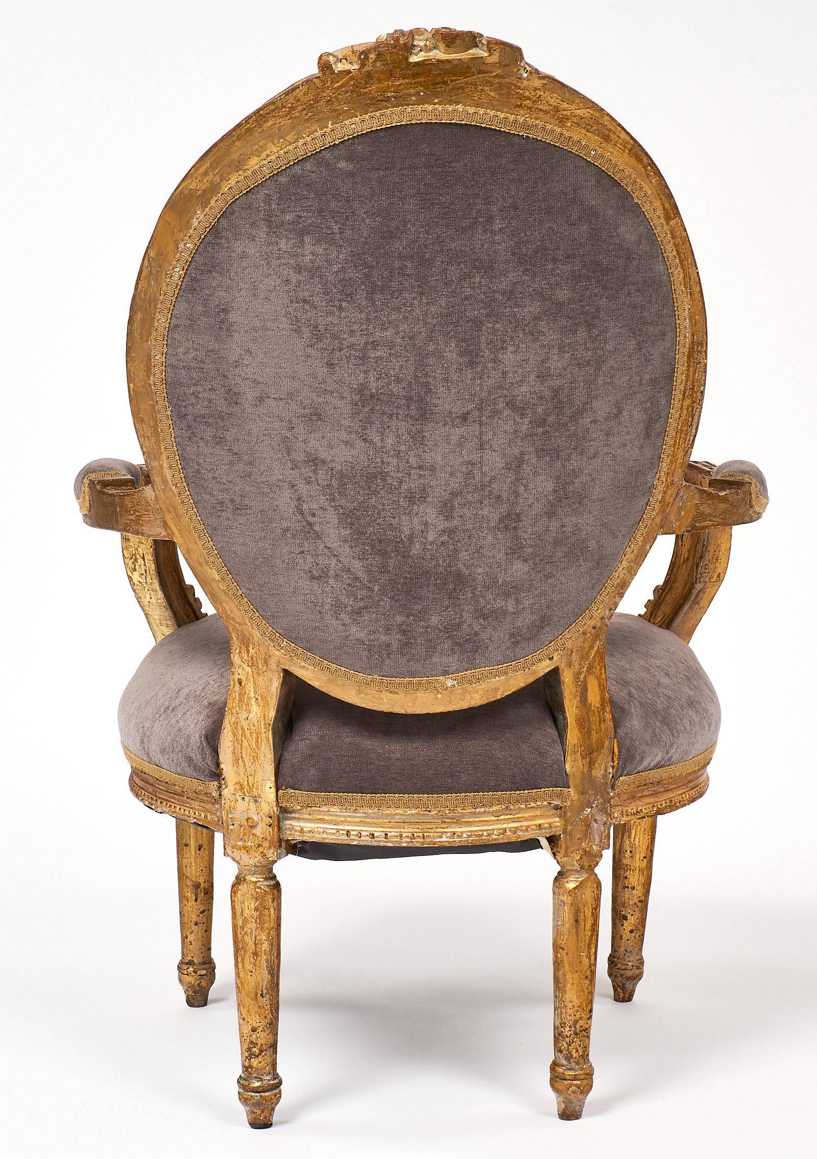19th Century French Louis XVI Style Armchair 4