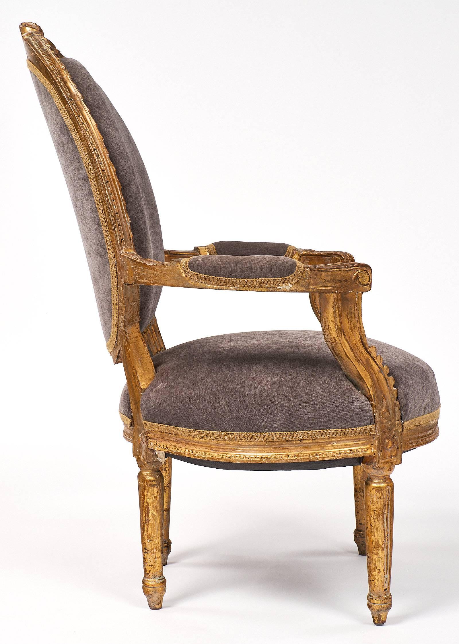 19th Century French Louis XVI Style Armchair 3