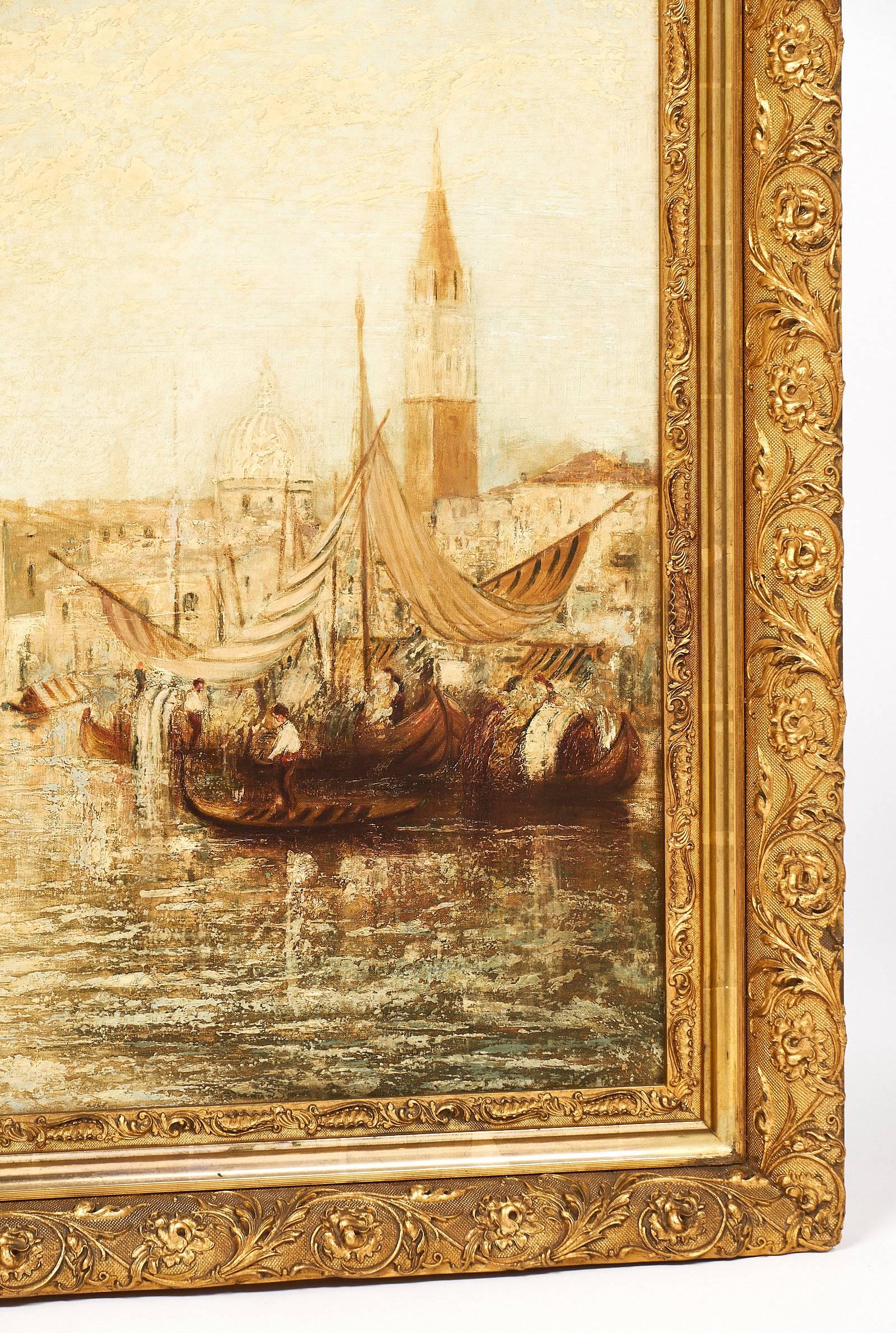 Vintage Italian Oil Painting of Venice 2