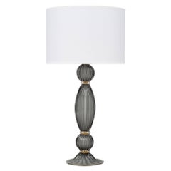 Single "Acciaio" Murano Glass Lamp Single "Acciaio" Murano Glass Lamp