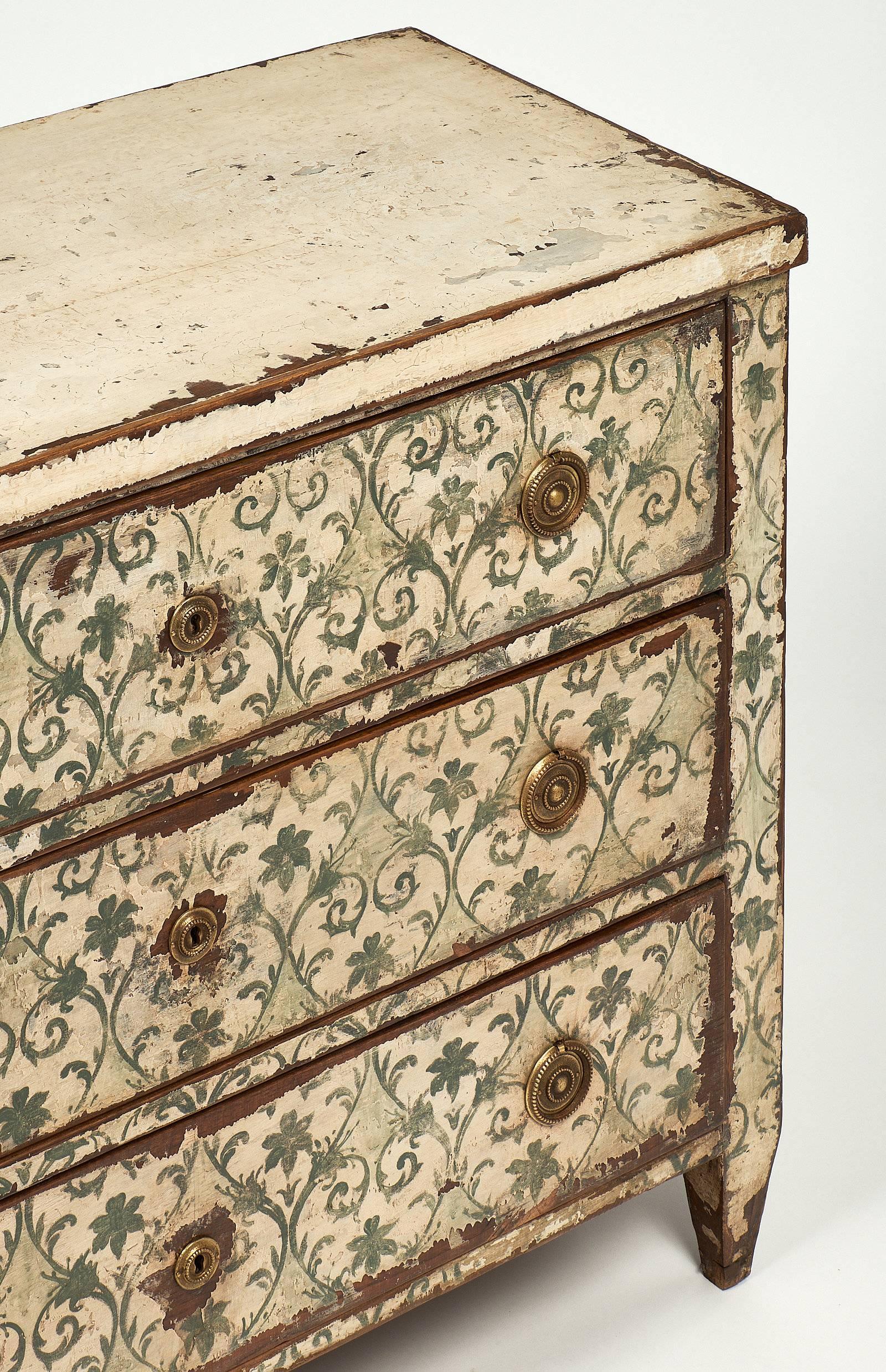 Spanish Colonial Antique Painted Spanish Chest