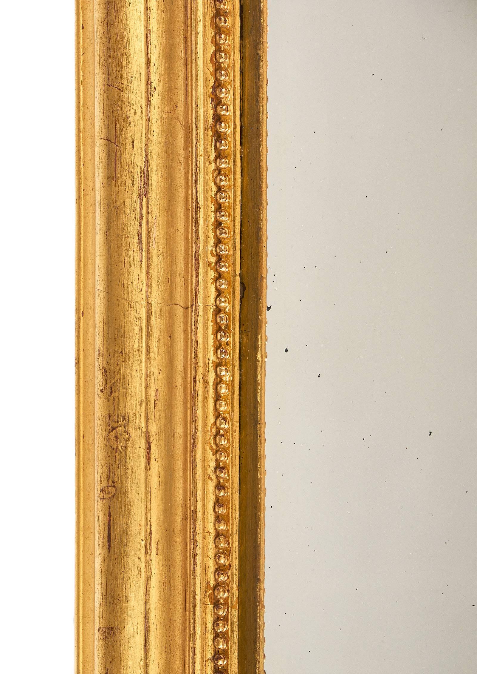 Small Gold Antique Louis Philippe Mirror 1