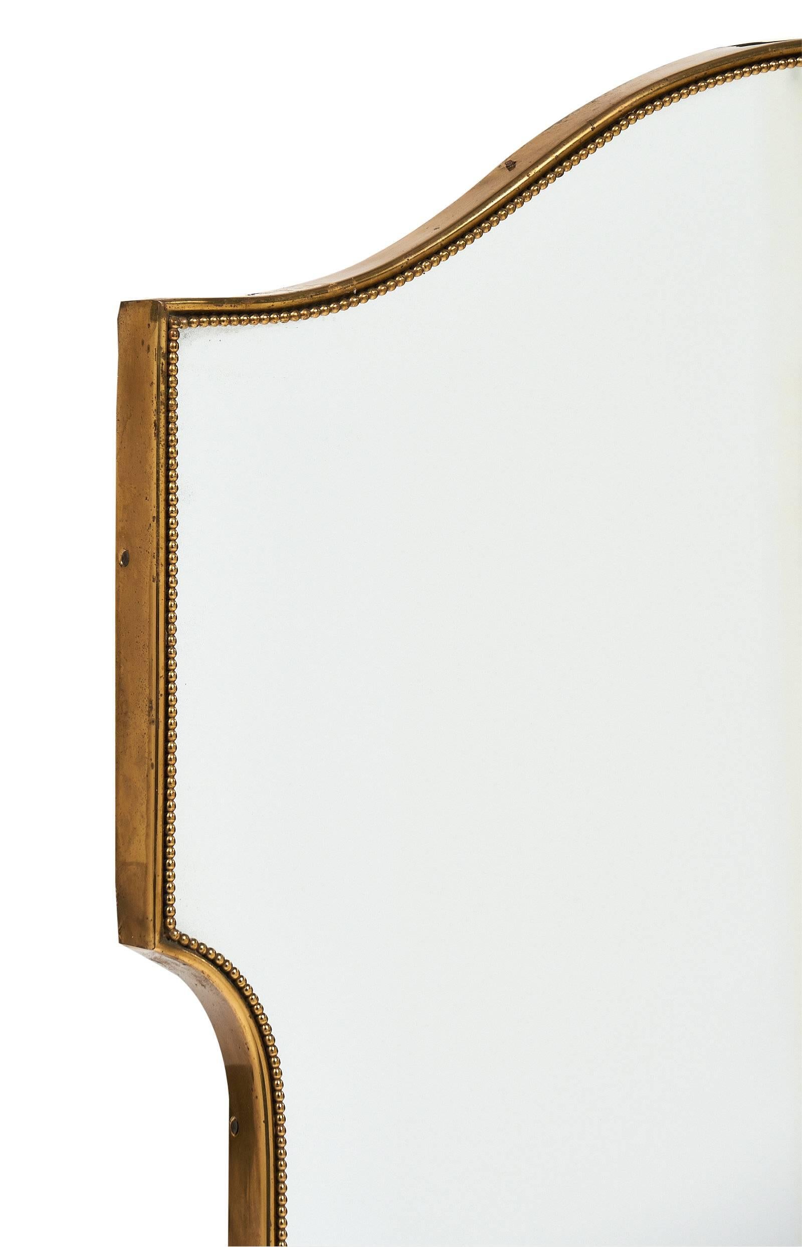 Mid-20th Century French Midcentury Brass Mirror