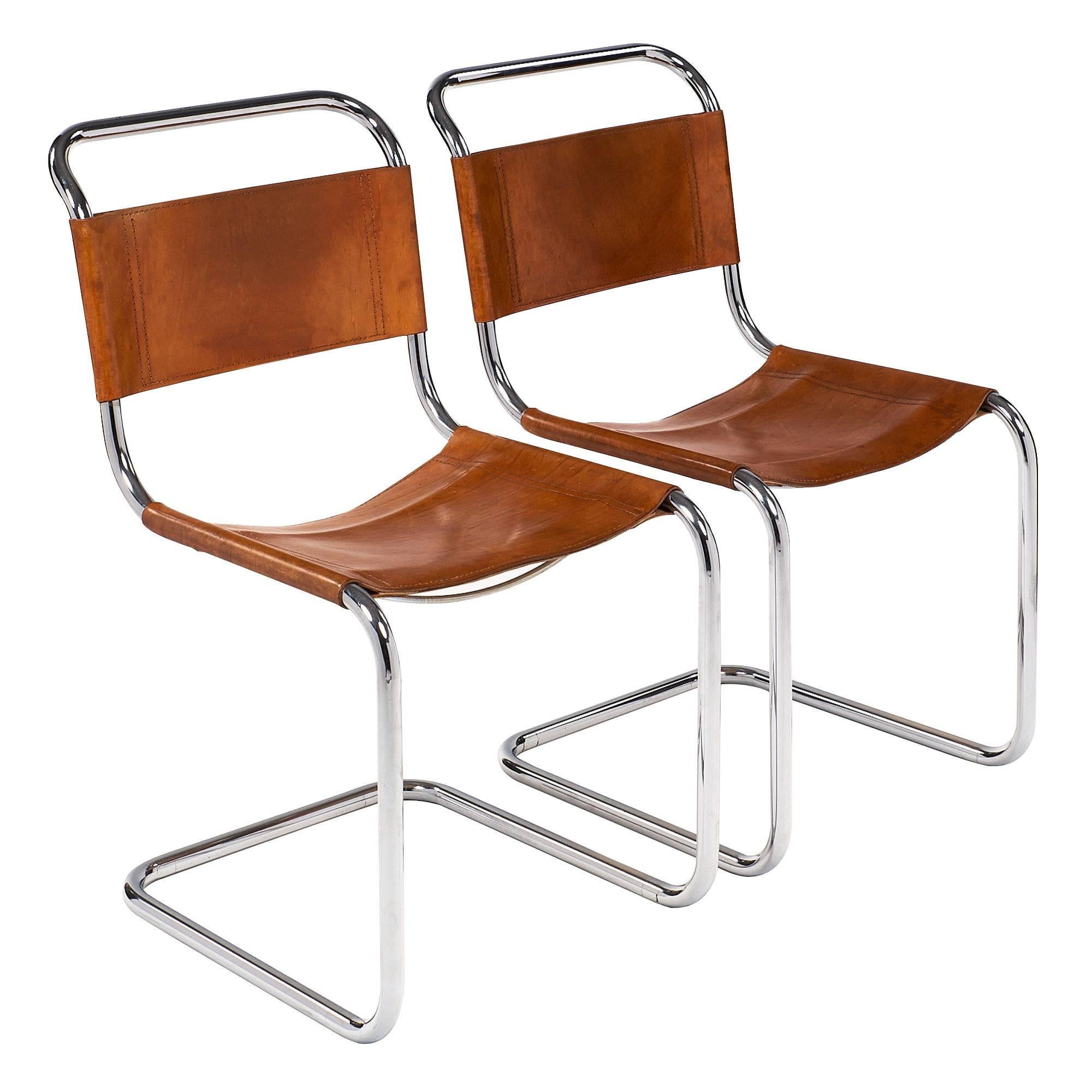 Vintage French Mies van der Rohe Side Chairs for Knoll